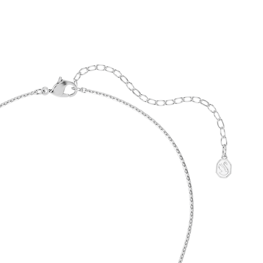 طقم ariana grande x swarovski، لآلئ كريستال، قطع مستدير، شكل زهرة، لون أبيض، طلاء روديوم