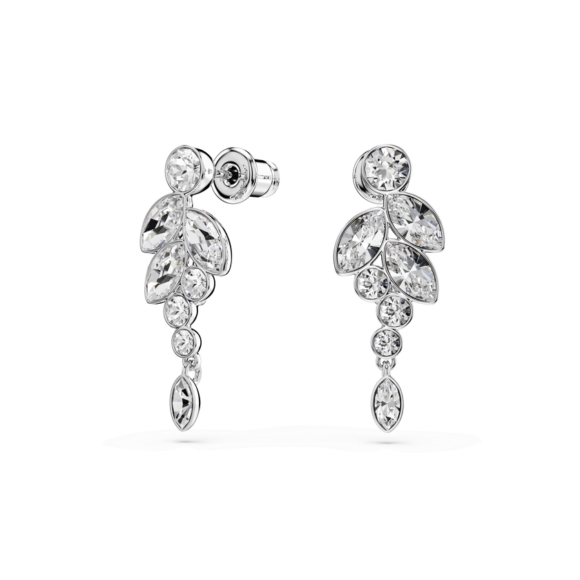 swarovski أقراط متدلية diapason، قطع متنوع، قمر، لون أبيض، طلاء روديوم