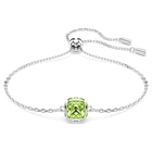 swarovski سوار birthstone، قطع مربع، august، لون أخضر، طلاء روديوم