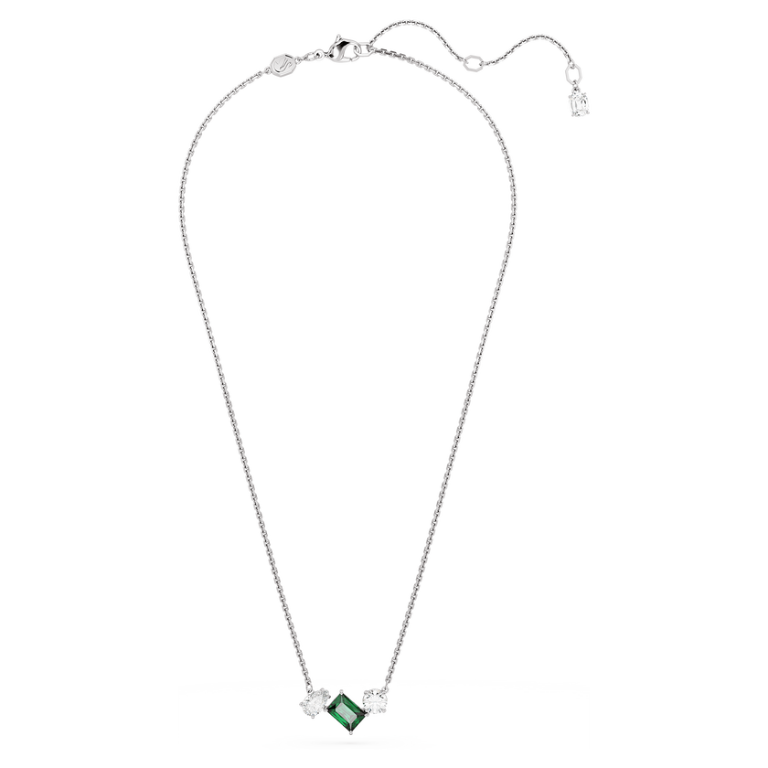 swarovski قلادة mesmera، قطع متنوع، لون أخضر، طلاء روديوم