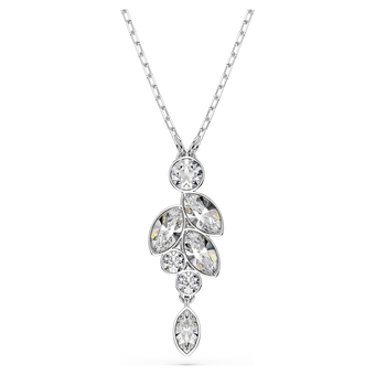 swarovski قلادة diapason، قطع متنوع، لون أبيض، طلاء روديوم
