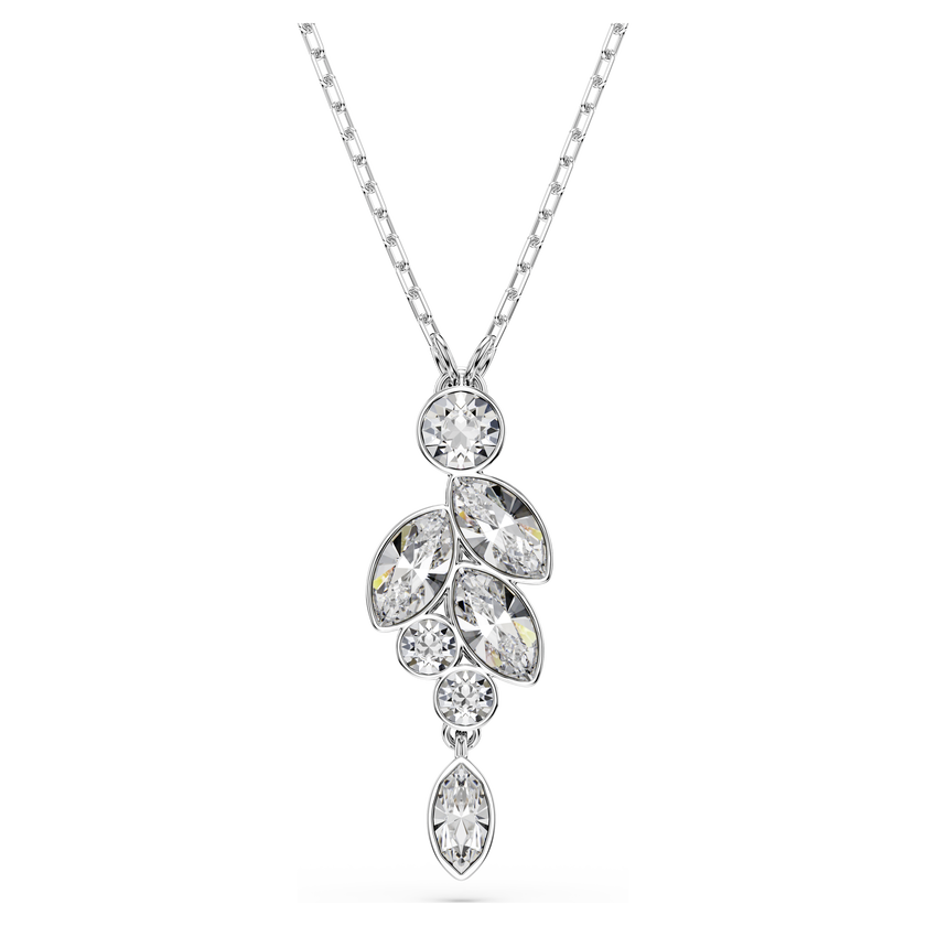 swarovski قلادة diapason، قطع متنوع، لون أبيض، طلاء روديوم