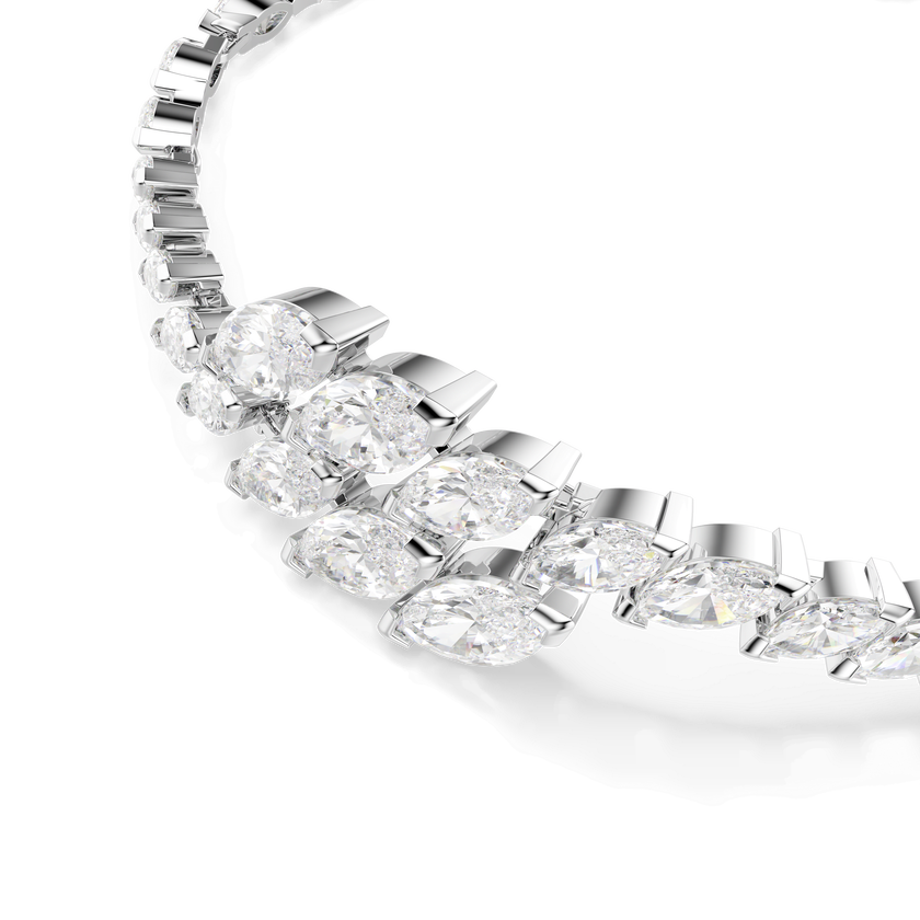 swarovski طقم mesmera، طقم  3 ، قطع ماركيز، لون أبيض، طلاء روديوم