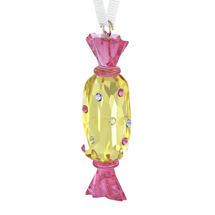 swarovski زينة شكل حلوى holiday cheers dulcis، لون أصفر