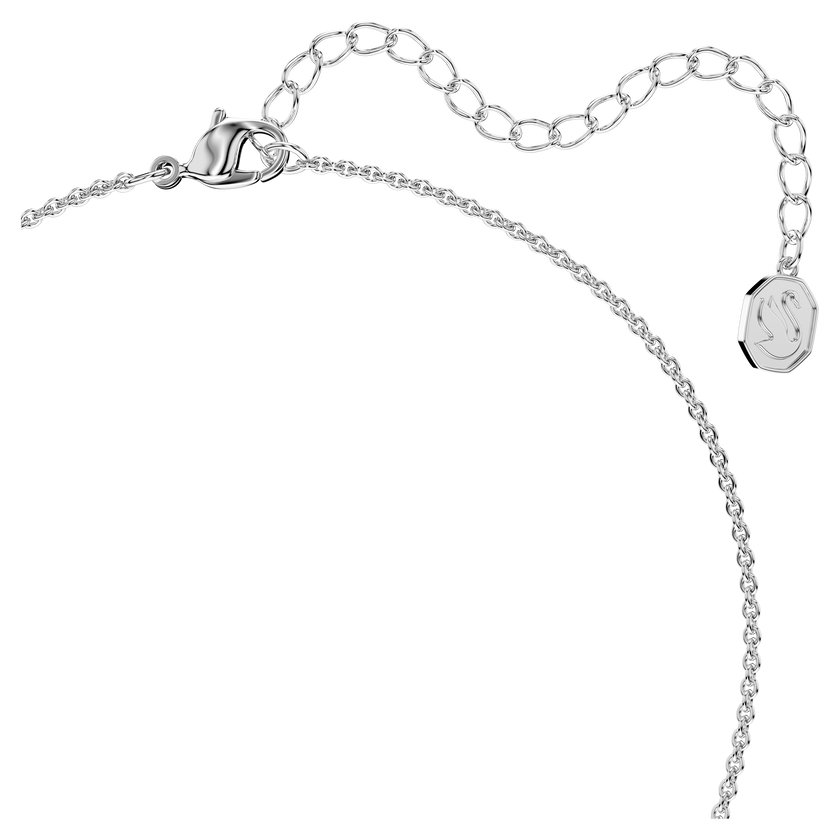 swarovski طقم una angelic، قطع مُستدير، لون أبيض، طلاء روديوم