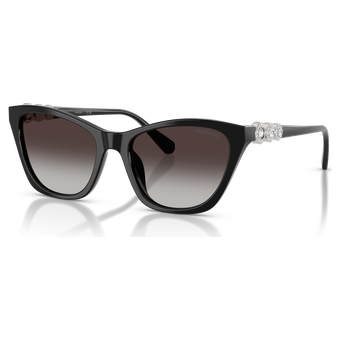 swarovski نظارات شمسية، شكل كات آي، sk6068، لون أسود