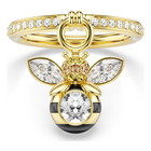 swarovski خاتم موتيف idyllia، قطع متنوع، شكل نحلة، ألوان متعددة، طلاء باللون الذهبي