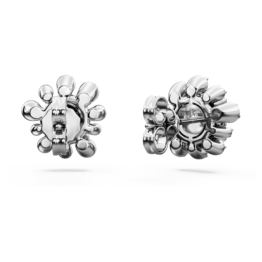 swarovski أقراط دبوسية galaxy، أحجار ألماس مُصنعة في المختبر بإجمالي 2 3 قيراط، ذهب أبيض عيار 18