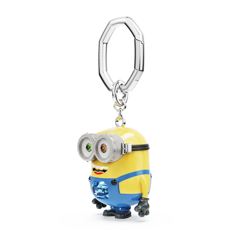 swarovski minions bob key ring  multicolored  stainless steel