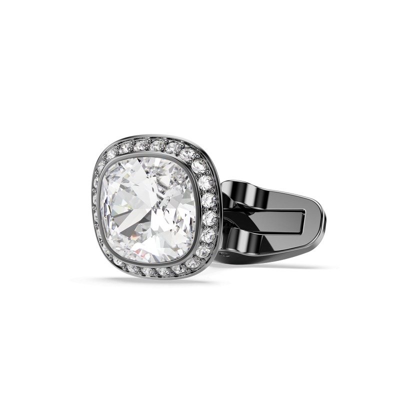 swarovski أزرار أكمام una angelic، قطع الوسادة، لون أبيض، طلاء روتينيوم