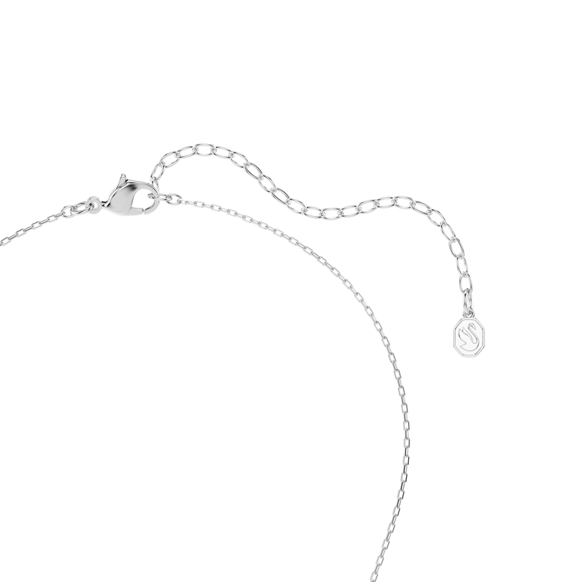 swarovski قلادة stilla attract، قطع مُستدير، لون أزرق، طلاء روديوم