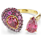 swarovski خاتم كوكتيل sublima، قطع على شكل كمثرى، لون أحمر، لمسة نهائية من الذهب عيار 18 قيراط