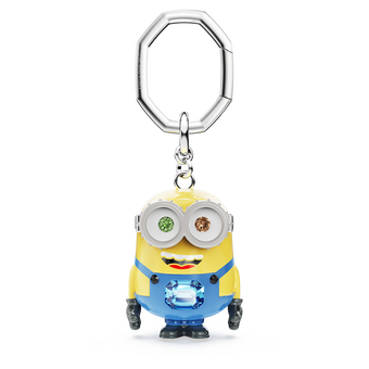 swarovski minions bob key ring  multicolored  stainless steel