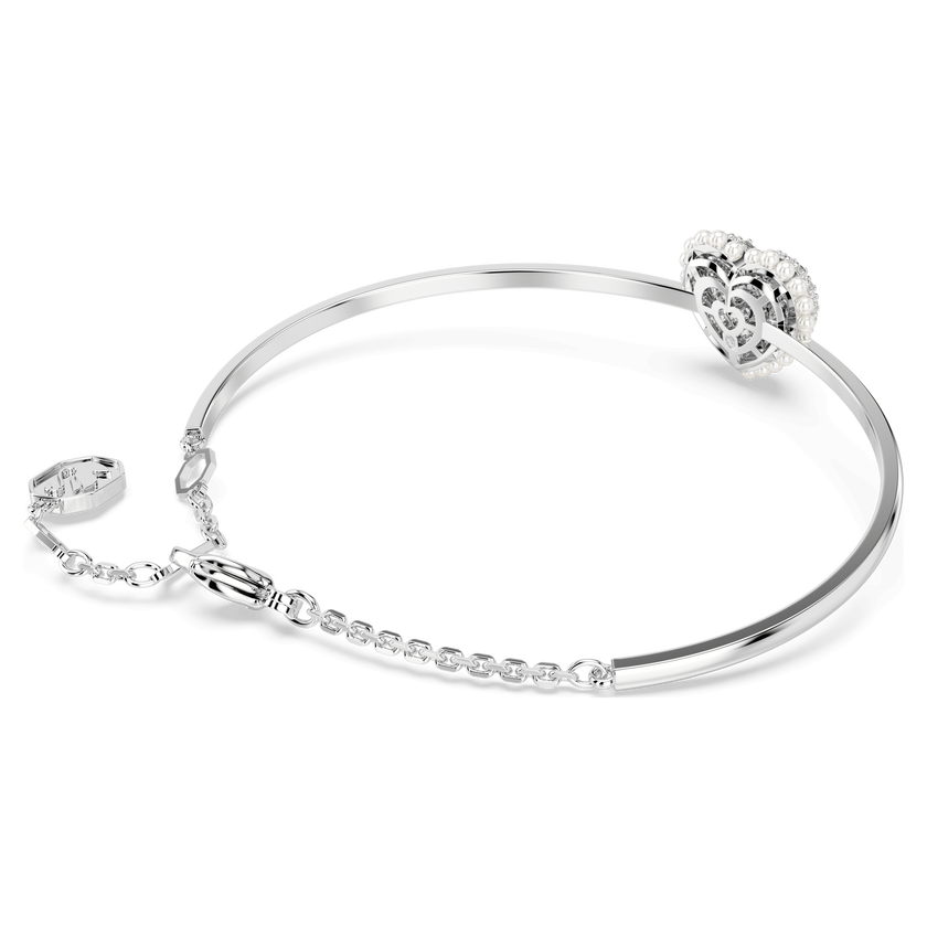 swarovski سوار idyllia، على شكل قلب، لون أبيض، طلاء روديوم