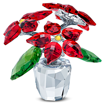 swarovski قطعة زينة joyful على شكل زهور البونسيتة