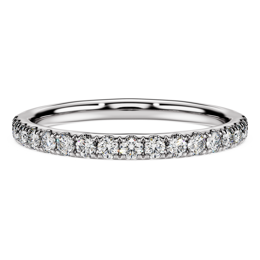 swarovski خاتم عريض eternity، ألماس مُصنع في المختبر إجمالي 0 4 قيراط، شكل دائري، فضة استرليني