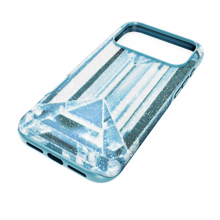 swarovski حافظة high للهاتف الذكي، تأثير كريستالي، iphone  17 pro max، لون أزرق