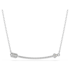 swarovski قلادة idyllia، قطع متنوع، شكل سهم، لون أبيض، طلاء روديوم