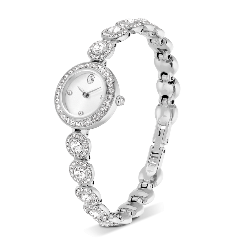 swarovski ساعة una angelic، سوار كريستال، لون فضي، ستانلس ستيل