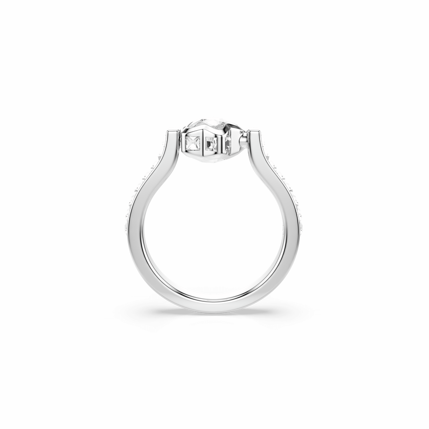 swarovski خاتم chroma، قطع متنوع، شكل نجمة، لون أبيض، طلاء روديوم