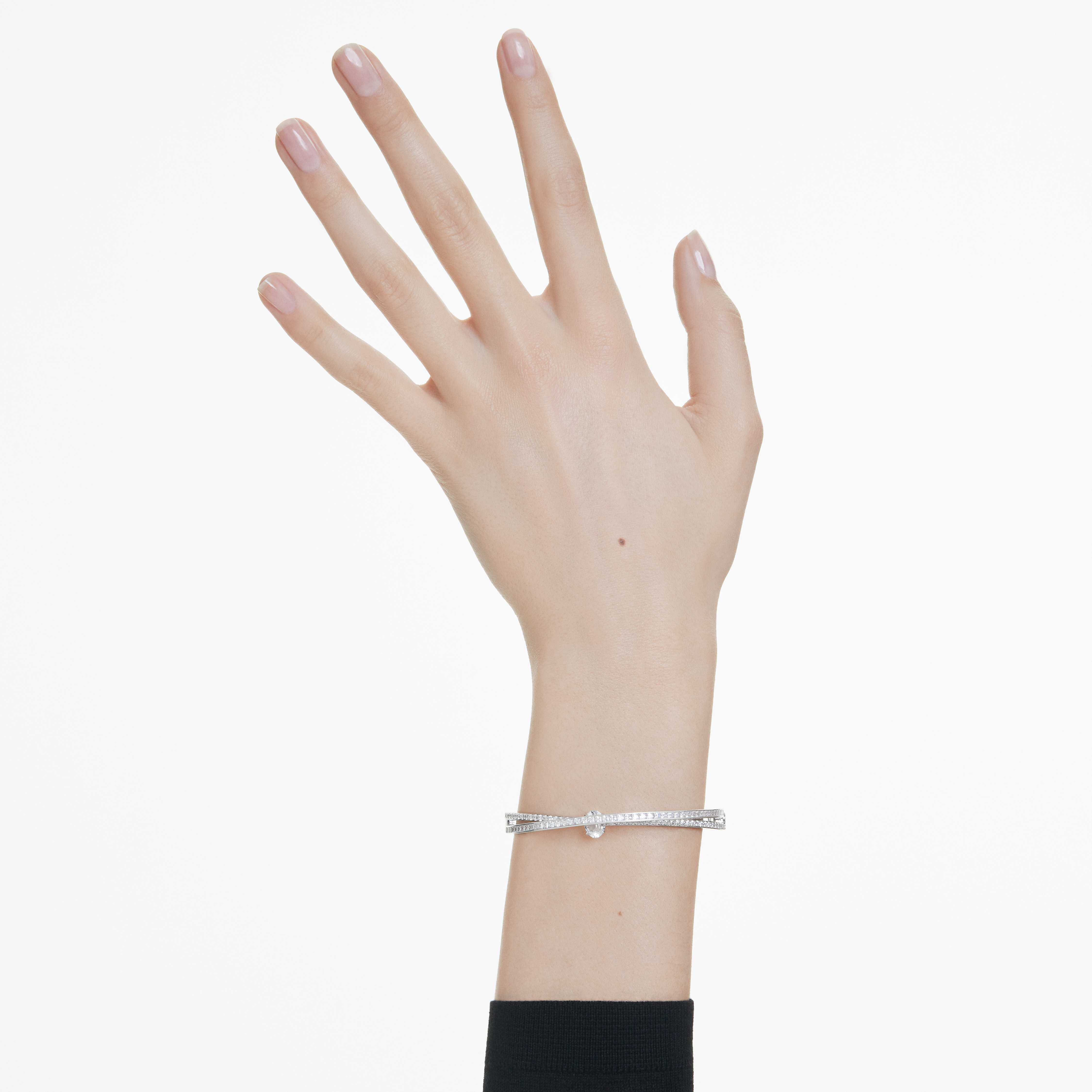 swarovski سوار hyperbola، قطع متنوع، لون أبيض، طلاء روديوم