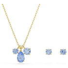 swarovski طقم mesmera، قطعتين، قطع متنوع، لون أزرق، لمسة نهائية من الذهب عيار 18 قيراط