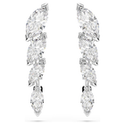 swarovski أقراط mesmera، قطع ماركيز، لون أبيض، طلاء روديوم