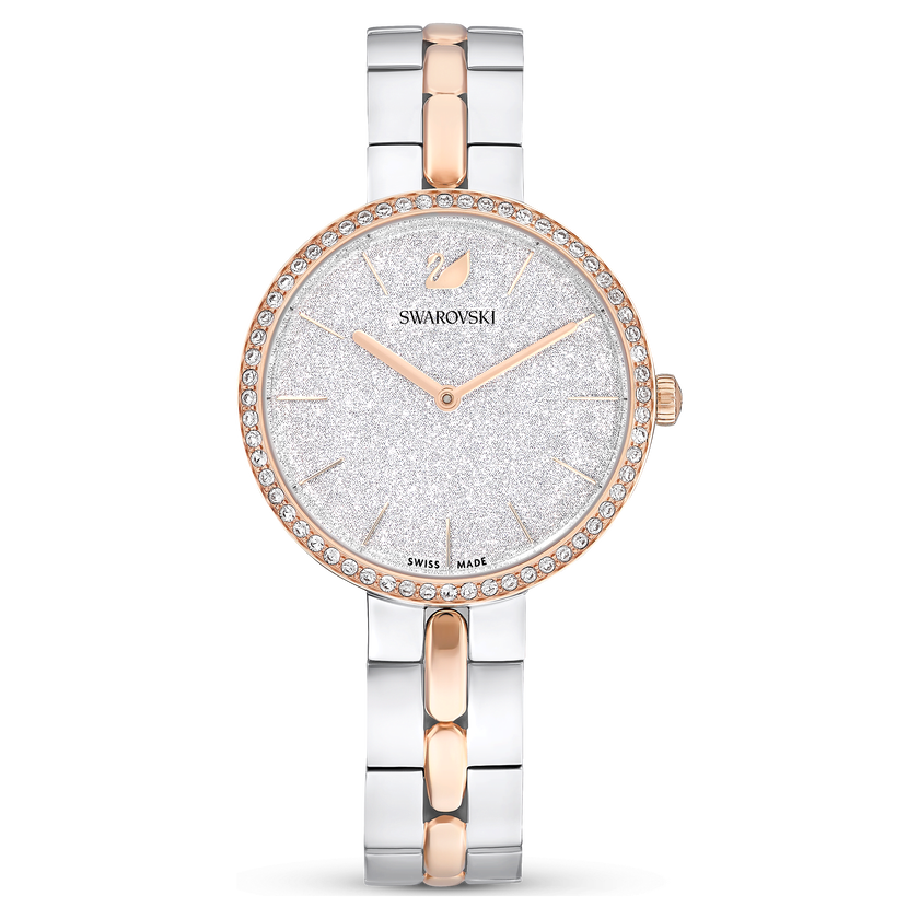 swarovski ساعة cosmopolitan، صناعة سويسرية، سوار معدني، لون أبيض، لمسة نهائية بمعادن مختلطة