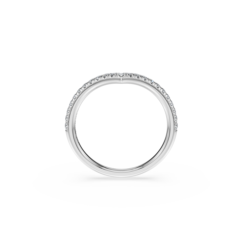 swarovski eternity v band ring  lab grown diamonds 0 25 ct tw  round shape  18k white gold