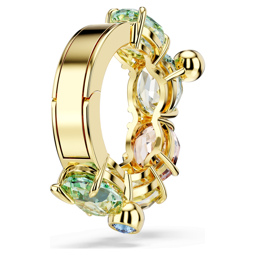 swarovski حلية للأذن gema، قطعة واحدة، قطع متنوع، ألوان متعددة، طلاء باللون الذهبي