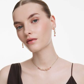 swarovski طقم constella، قطع متنوع، ألوان متعددة، طلاء باللون الذهبي