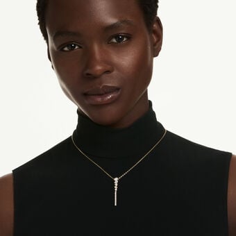 swarovski عقد mesmera على شكل y، قطع متنوع، لون أبيض، لمسة نهائية من الذهب عيار 18 قيراط