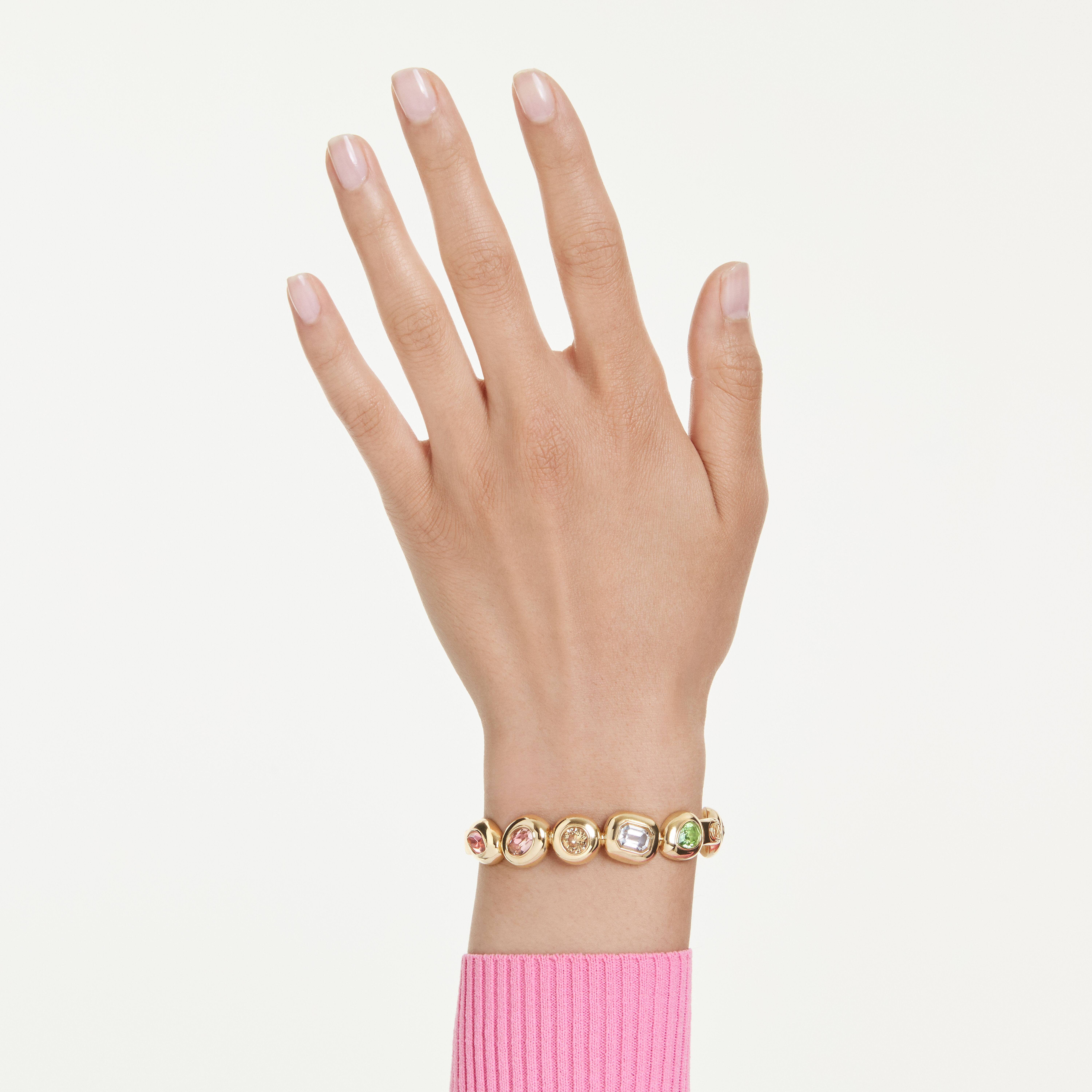 swarovski سوار gema، قطع متنوع، ألوان متعددة، طلاء باللون الذهبي