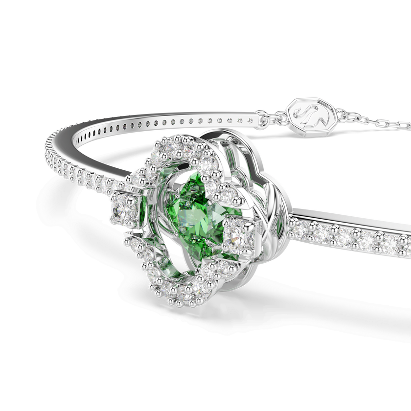 swarovski سوار una angelic، قطع متنوع، لون أخضر، طلاء روديوم
