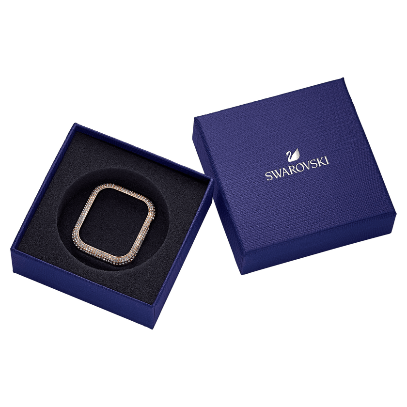 swarovski حافظة sparkling، متوافقة مع ساعة  apple إصدار 4 و5، 40 مم، لون ذهبي وردي
