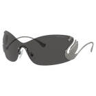 نظارة شمسية، شكل قناع، حلية على شكل بجعة، SK7020، لون رمادي