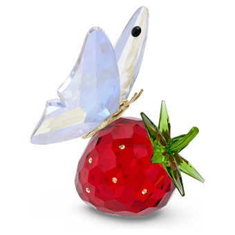 swarovski قطعة زينة على شكل فراشة وفراولة من مجموعة idyllia