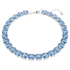 swarovski عقد millenia، قطع كوشن، لون أزرق، طلاء روديوم
