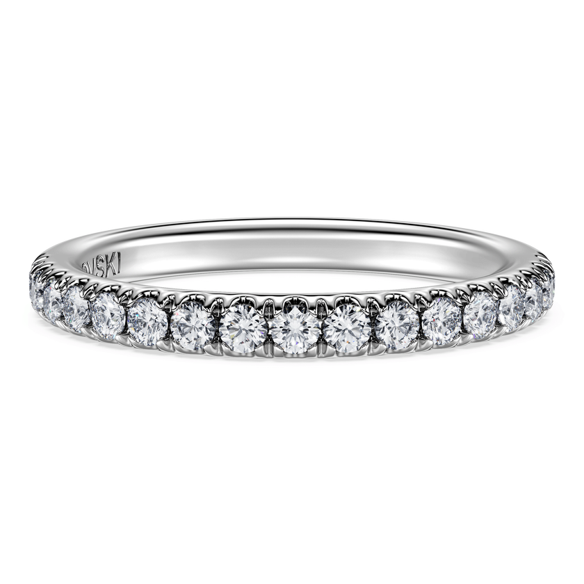swarovski دبلة eternity، أحجار ألماس مُصنعة في المختبر بإجمالي 0 4 قيراط، ذهب أبيض عيار 18