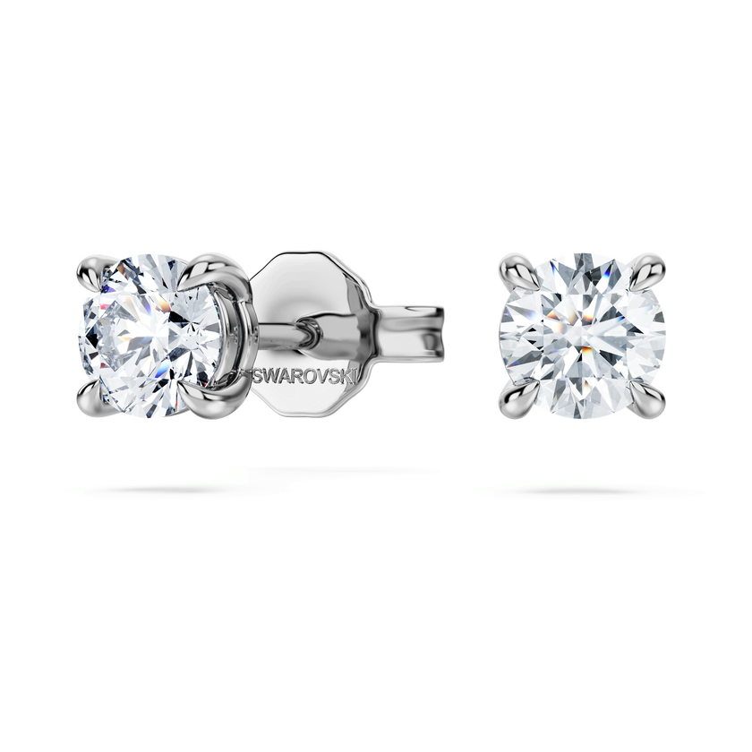 swarovski أقراط دبوسية eternity، أحجار ألماس مُصنعة في المختبر بإجمالي 0 5 قيراط، ذهب أبيض عيار 18