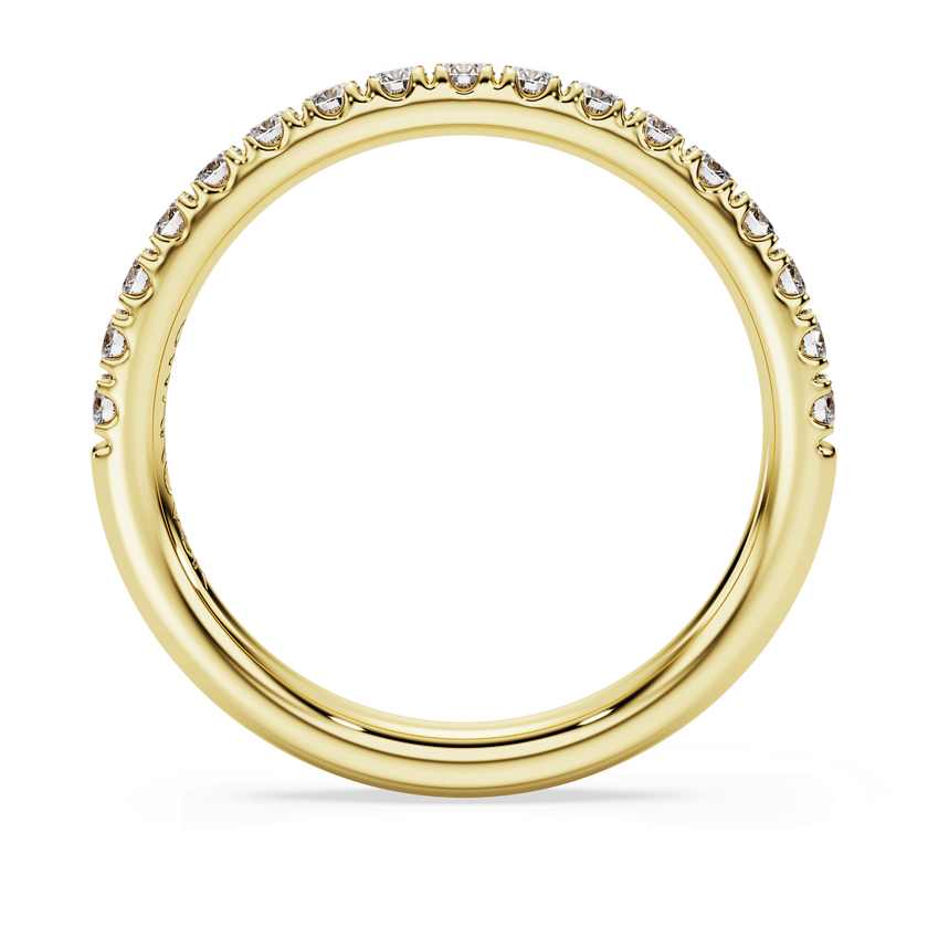 swarovski خاتم eternity، ألماس مُصنع في المختبر إجمالي 0 4 قيراط، شكل دائري، ذهب أصفر عيار 18 قيراط