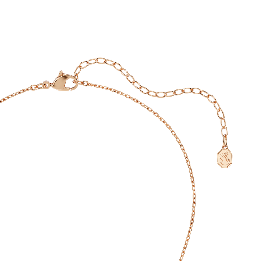 swarovski طقم idyllia، قطع متنوع، شكل قلب وسهم، لون أبيض، طلاء باللون الذهبي الوردي