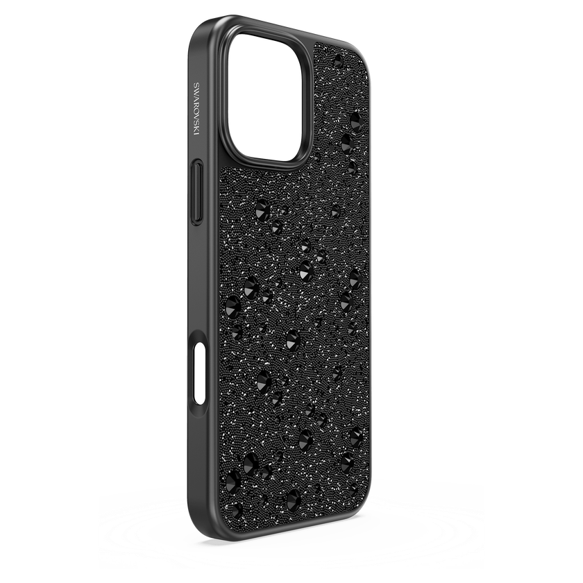 swarovski حافظة هاتف ذكي high، تصميم متباين، iphone  16 pro max، لون أسود