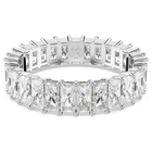swarovski خاتم matrix، قطع باغيت، لون أبيض، طلاء روديوم