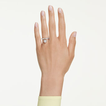 swarovski خاتم موتيف idyllia، قطع متنوع، شكل قلب، لون وردي، لمسة نهائية من معادن مختلطة