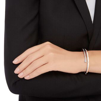 swarovski سوار fresh، لون أبيض، طلاء ذهبي وردي