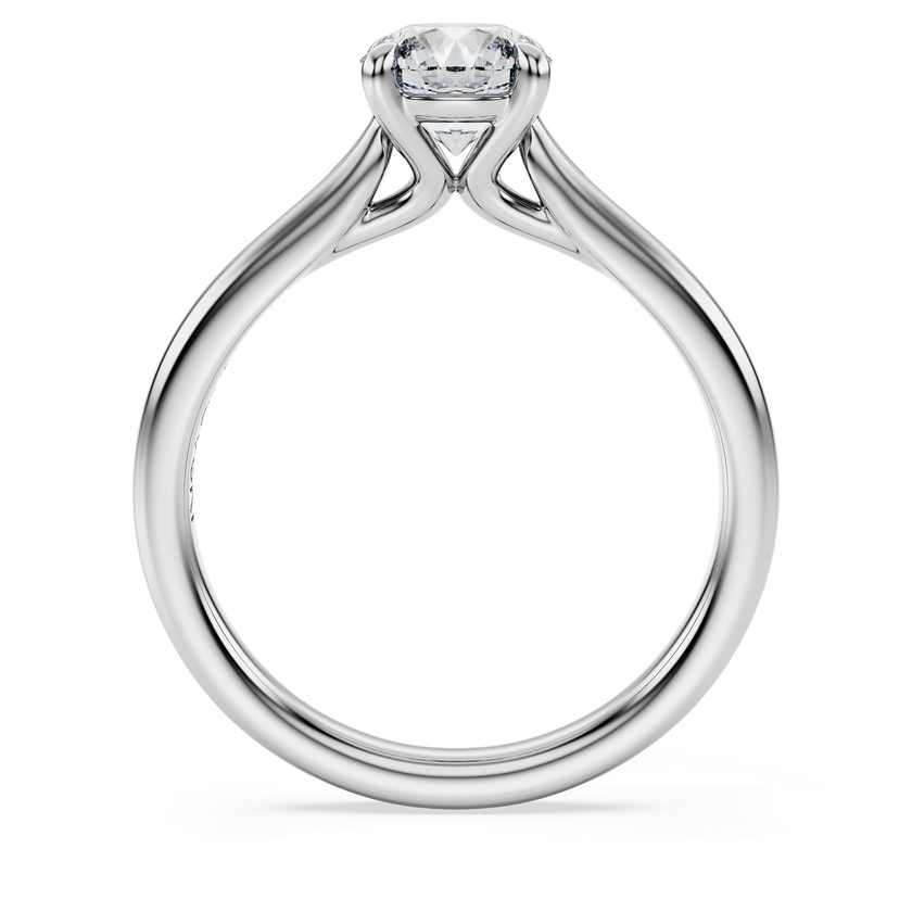 swarovski خاتم سوليتير eternity، ألماس مُصنع في المختبر بإجمالي 1 قيراط، شكل دائري، ذهب أبيض عيار 18