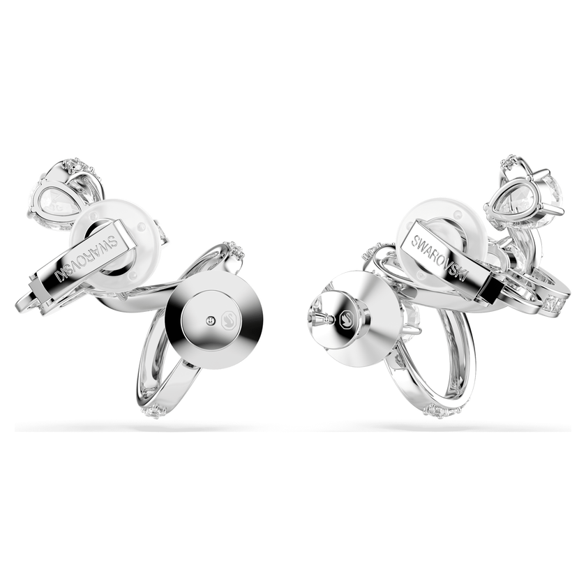 swarovski حلية أذن hyperbola، قطع متنوع، لون أبيض، طلاء روديوم