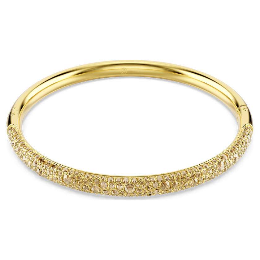 swarovski سوار sublima، كريستالات مُتراصَّة غير متماثلة، لون أبيض، طلاء باللون الذهبي