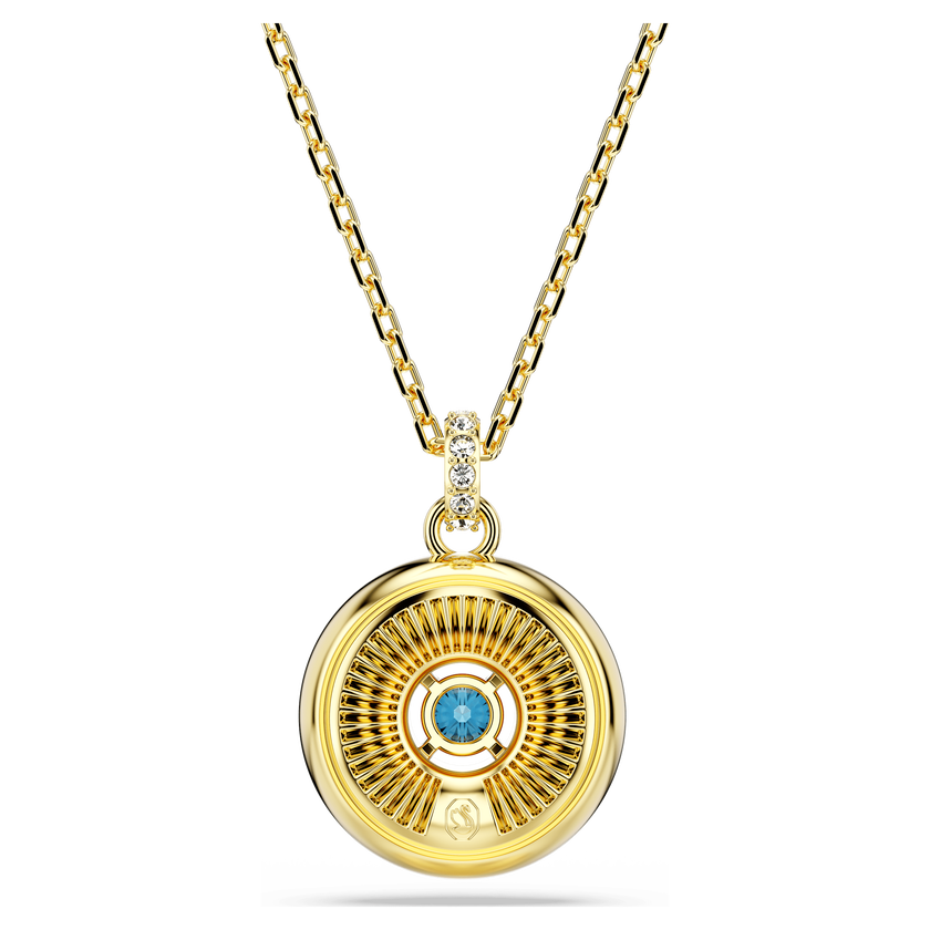 swarovski قلادة symbolica، حلية على شكل عين الحسود، حجم صغير، ألوان متعددة، طلاء باللون الذهبي
